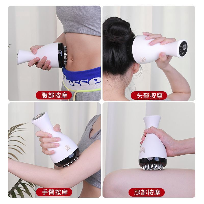 Gongshi 30 cepillo eléctrico de meridianos de todo el cuerpo, dispositivo de abdomen de calentamiento general, cepillo de masaje abdominal con pulso dragado