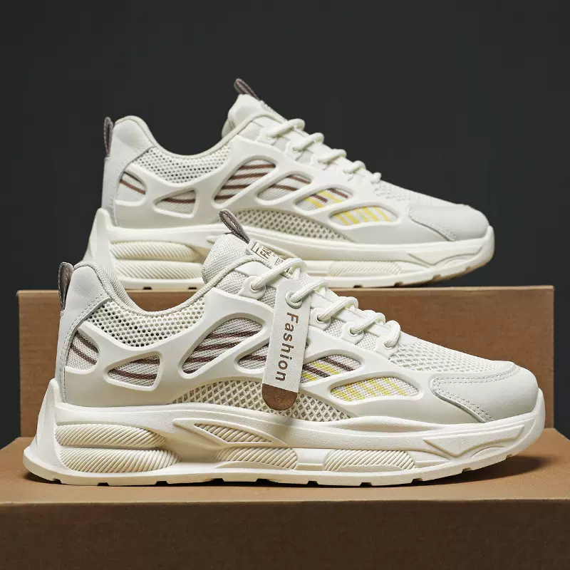 春秋款运动鞋男士百搭网面跑步男鞋潮鞋学生休闲老爹鞋批发