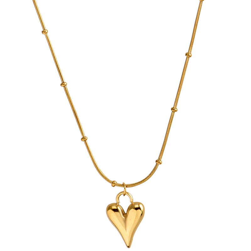 Geometric Pattern Couple Gender PVD Coated 18K Gold Plated Geometric 304 Stainless Steel Simple Style Waterproof Non Tarnish 304 Stainless Steel Necklace