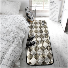 臥室地毯ins風網紅輕奢長條墊子簡約家用床下地墊可睡可坐床邊毯