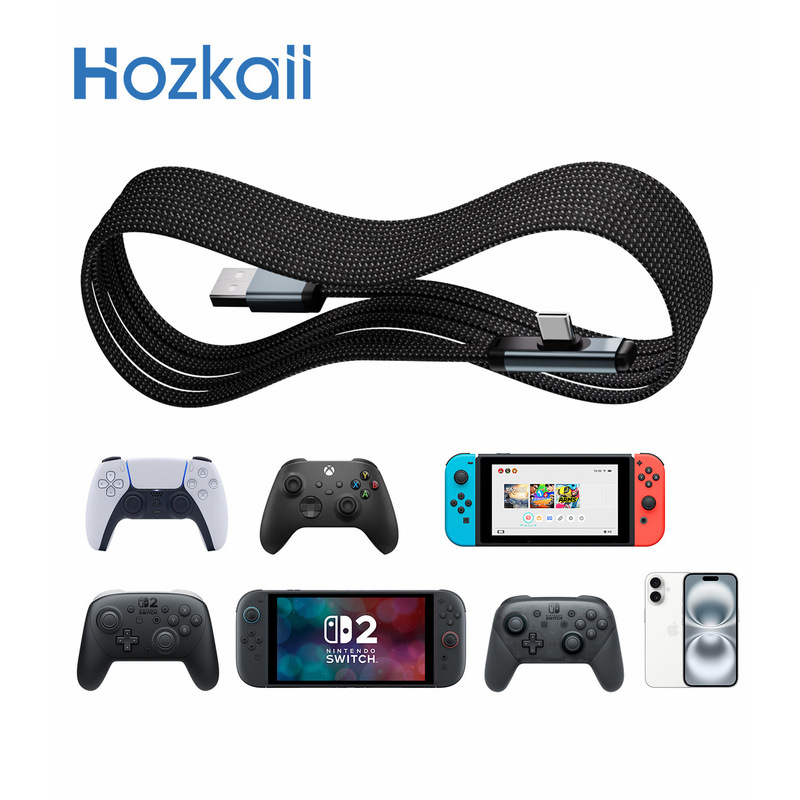 Ps5/X-Box/Ns2 Pro Controller 90 ° Elbow Charging Data Cable Switch2 Console Data Cable 1.2