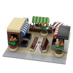 C4902 City Building Toys Modular Building Market Stall 1603 Particle Count
