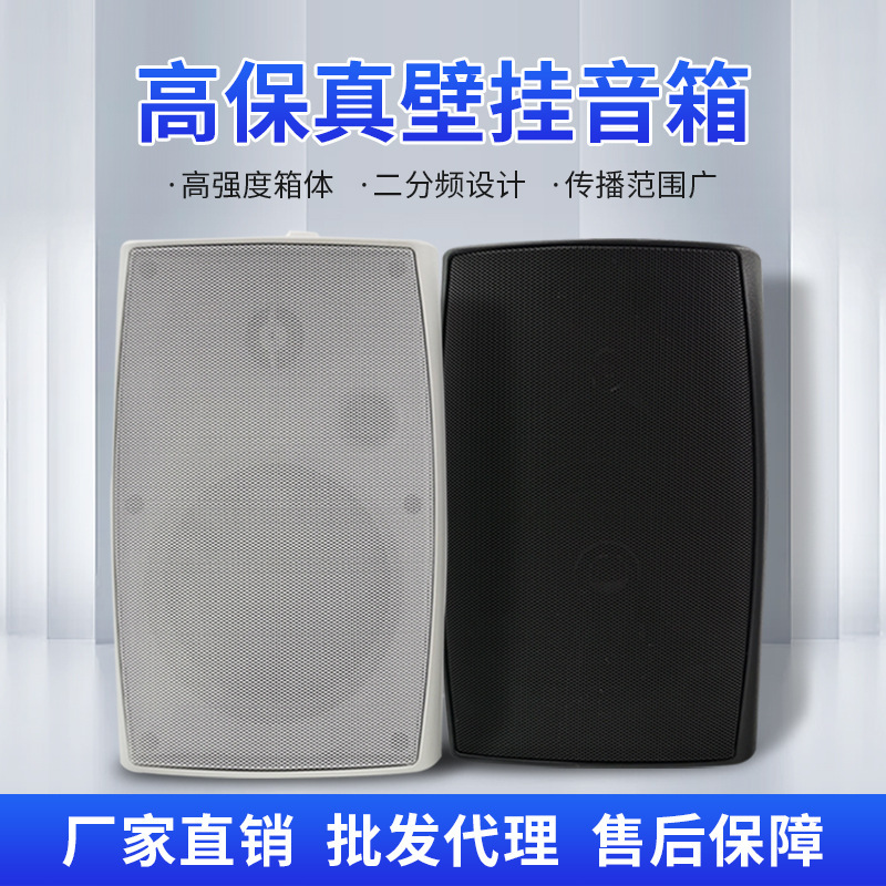 4inch / 5inch / 6inch / 8-Inch Public Broadcast Background Music System Two-Way Time Wall-Mounted Speaker Black and White Selection