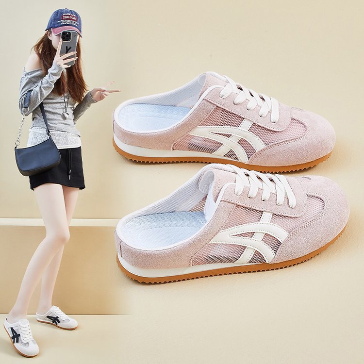 Zuecos de verano para mujer, de malla, con suela gruesa, de punta cerrada, tipo pantuflas, zapatos casuales nuevos 2026.