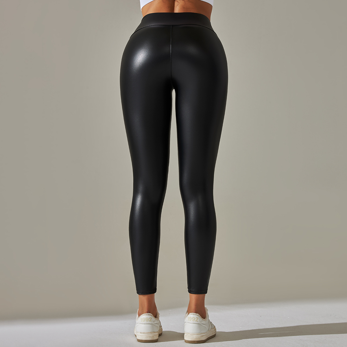 Women Black Pu Leather Pants High Waist Leather Sexy Leggings Trousers Women Thick Stretch Pantalon Mujer