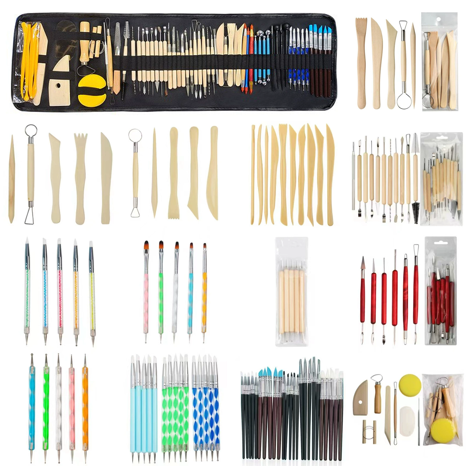 Трансграничные ультра-легкие глиняные инструменты для детей diy мягкий глиняный инструмент нож глиняный пластиковый нож набор деревянный керамический нож оптом