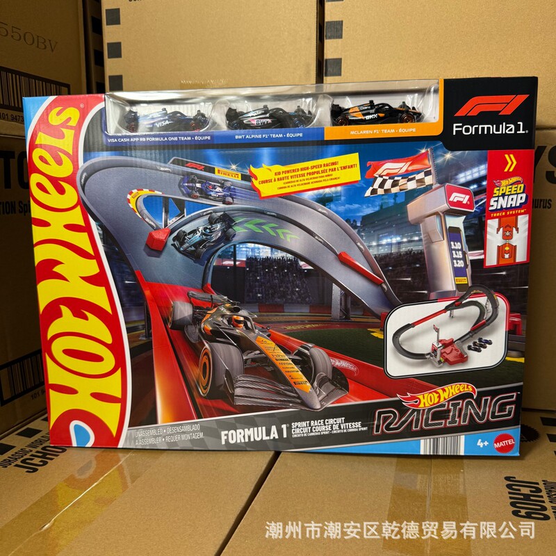 Wind-Fire Wheels F1 Sprint Race Track Set Red Bull Alpine Mclaren Team Children's Launch Toy Jdy15