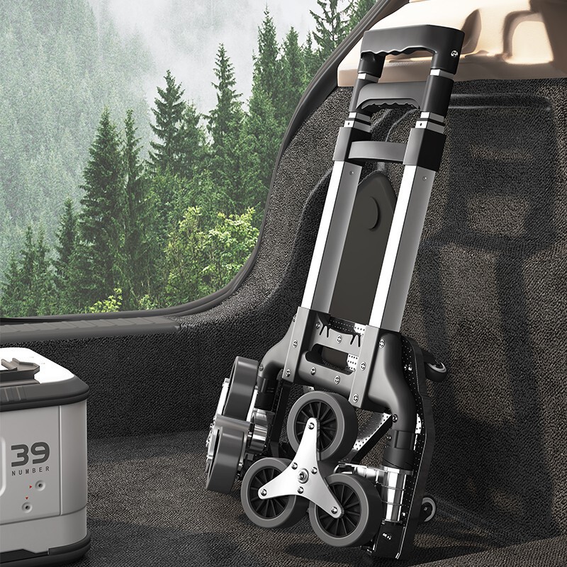 Folding Hand-Pulling Car Home Shopping Shopping Cargo Luggage Car Express Light Portable Small Pull Rod Climbing Trailer Folding Hand-Pulling Car Home Shopping Shopping Cargo Luggage Car Express Light Portable Small Pull Rod Climbing Trailer