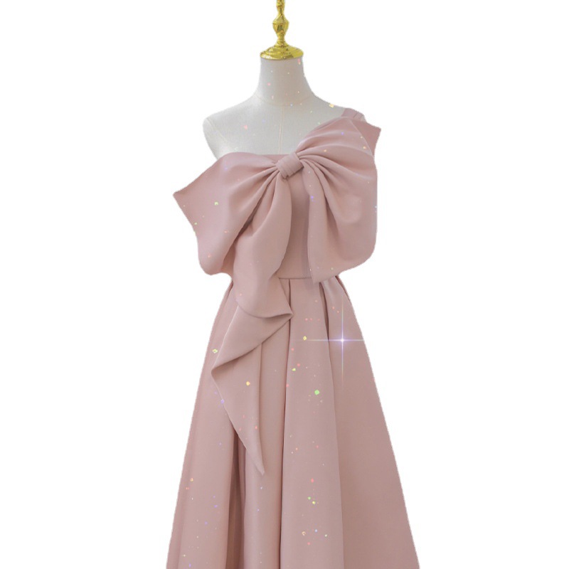 for Socialites 2026 New Style Wedding Engagement Toast Elegant Slimming Host Banquet Evening Dress Spring_ecoleips.com