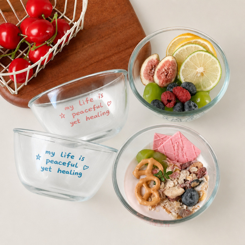 Yogurt bowl, dessert bowl, ins-style glass bowl, household rice bowl, fruit salad and oatmeal bowl for student dormitories Yogurt bowl, dessert bowl, ins-style glass bowl, household rice bowl, fruit salad and oatmeal bowl for student dormitories