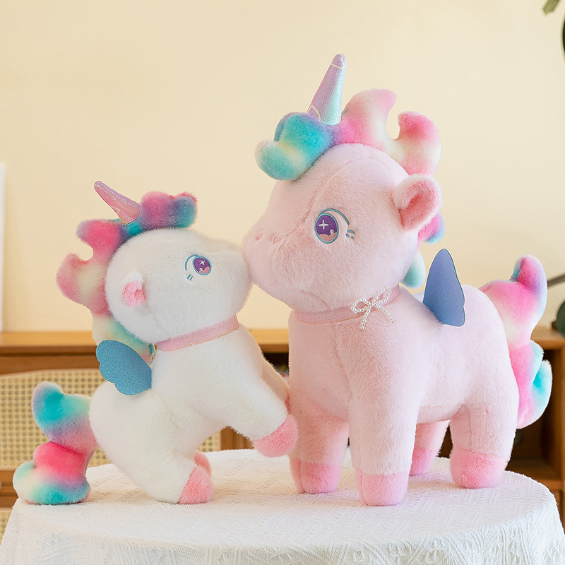 Colorful Unicorn Doll Plush Toy Large Cross-border Doll Cute Pony Girl Bed Sleeping Pillow Colorful Unicorn Doll Plush Toy Large Cross-border Doll Cute Pony Girl Bed Sleeping Pillow