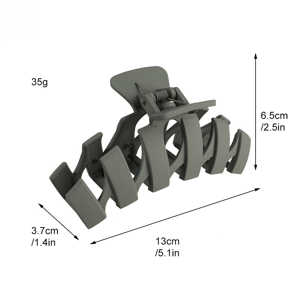 Oversized Shark Hair Claw Clip, Korean Morandi Style Hair Accessory_voghion.com