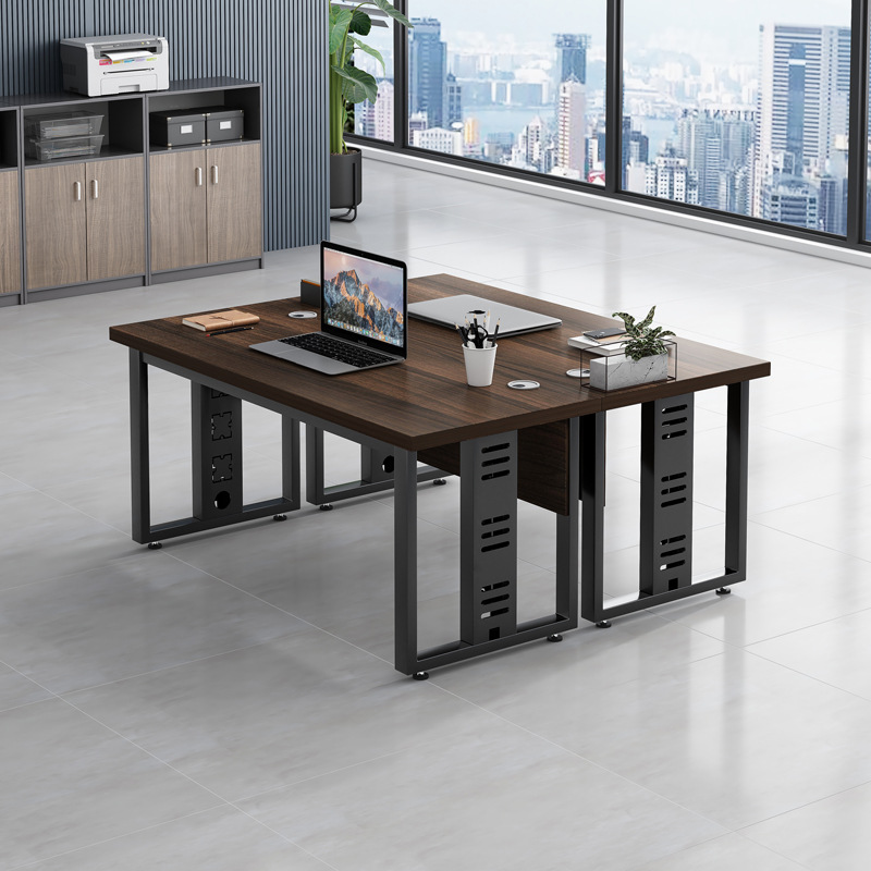 Escritorio de oficina simple Escritorio de personal moderno mesa de oficina y silla combinación 2/4/6 personas Escritorio de oficina Mesa de computadora financiera