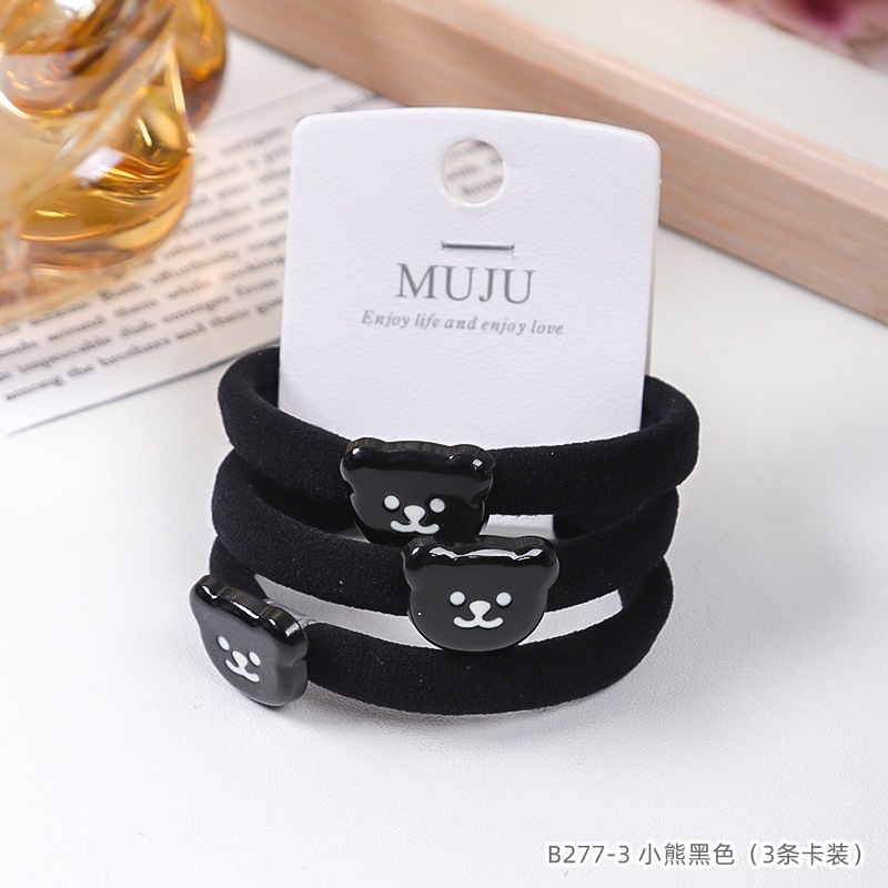 [Carga de tarjeta] sensación de alto nivel coreano de cabello de código de barras de moda de alta elasticidad de cabello anillo de cabello correa de cola de caballo