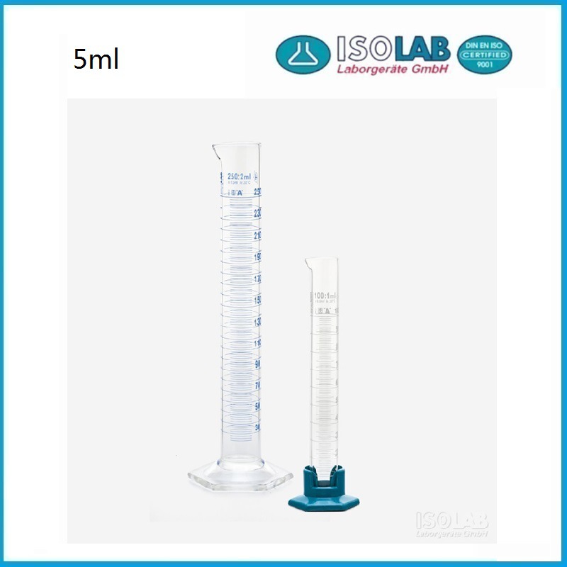 5ml透明玻璃量筒 015.01.005 ISOLAB品牌