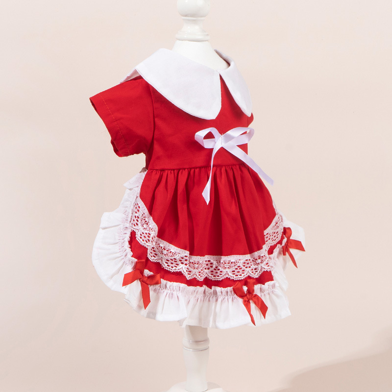 2023 ropa para perros primavera y verano nueva falda de pastel de encaje Loli dulce Linda ropa para mascotas falda de gato