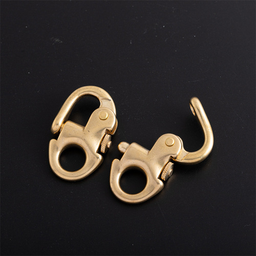 High-end brass keychain, pure copper wealth cloth hook, navy-style keychain, personalized keychain, bag strap fixing hook