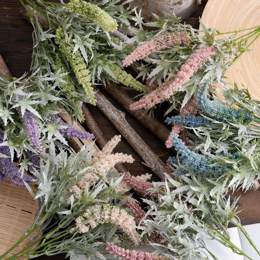 美黛鼠尾草婚慶仿真花廠家假花綠植物批發裝飾品INS風跨境CL10004