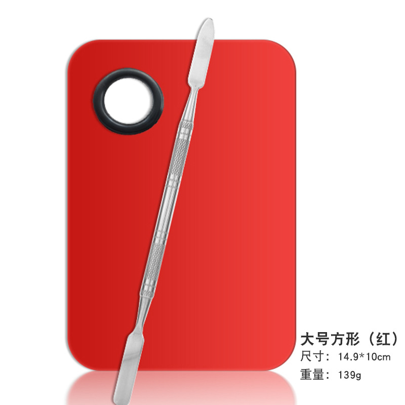 Mini maquillaje de Acero Inoxidable base de uñas de arte paleta al por mayor anillo de tamaño pequeño anillo de maquillaje paleta traje