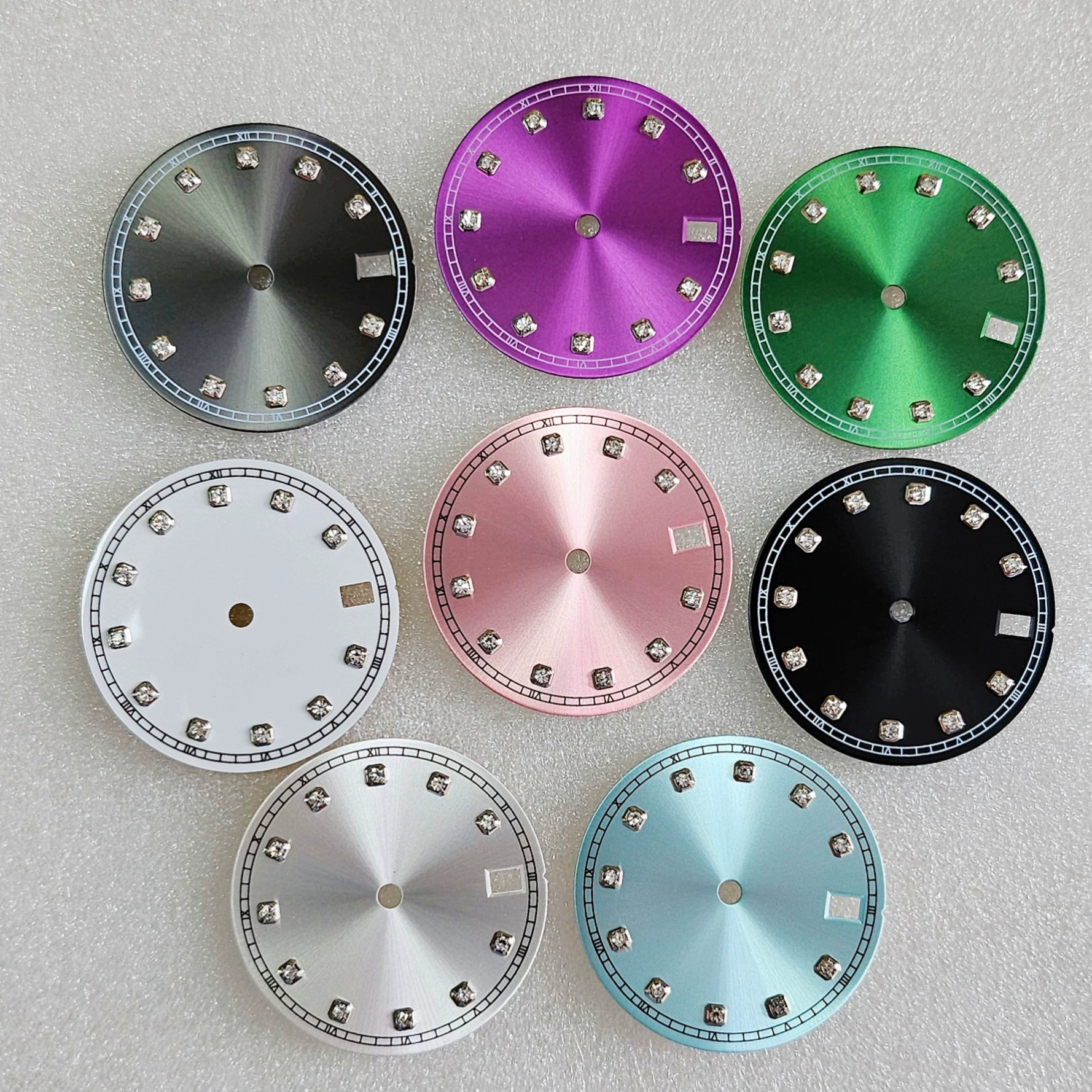 Часы Аксессуары Солнечные розовые золотые и серебряные гвозди 28,5 мм циферблат Япония NH35NH36 Автоматическое движение Shizi буквально