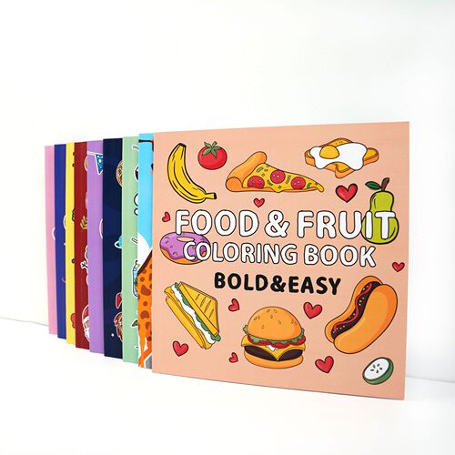 New Product Coloring Book, 40 Pages Food Fruit Cartoon Doodle, For Children Over 4 Years Old, Coloring Book