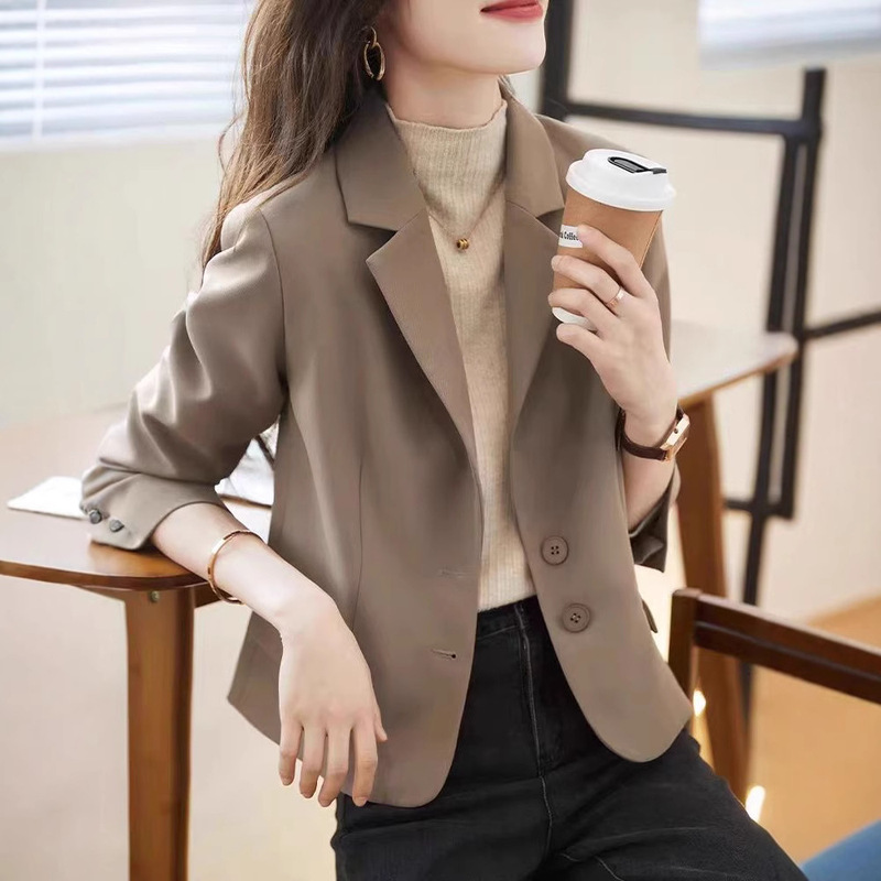 2025 Spring and Autumn New Temperament Blazer Women's High-End Design Casual Casual Easiest for Match Suit Women
