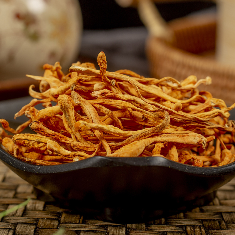 Changbai Mountain Cordyceps Flower Dried Cordyceps Militaris 50g Bag Cordyceps Soup Ingredients are shipped from Caohua Fungus