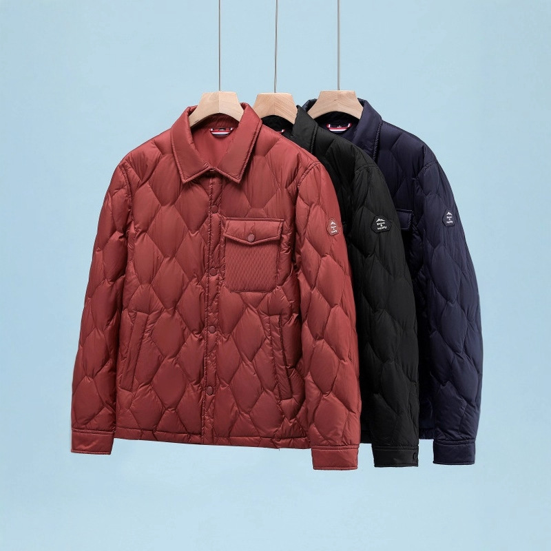 Demi-season fashionable trend short velvet down jacket