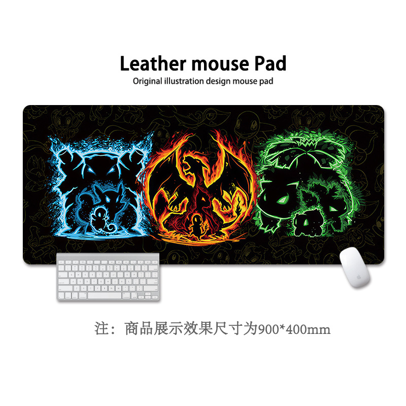 Pikachu almohadilla de ratón super grande Pokémon animación encantadora niñas y niñas animación cuadrada computadora teclado almohadilla de escritorio