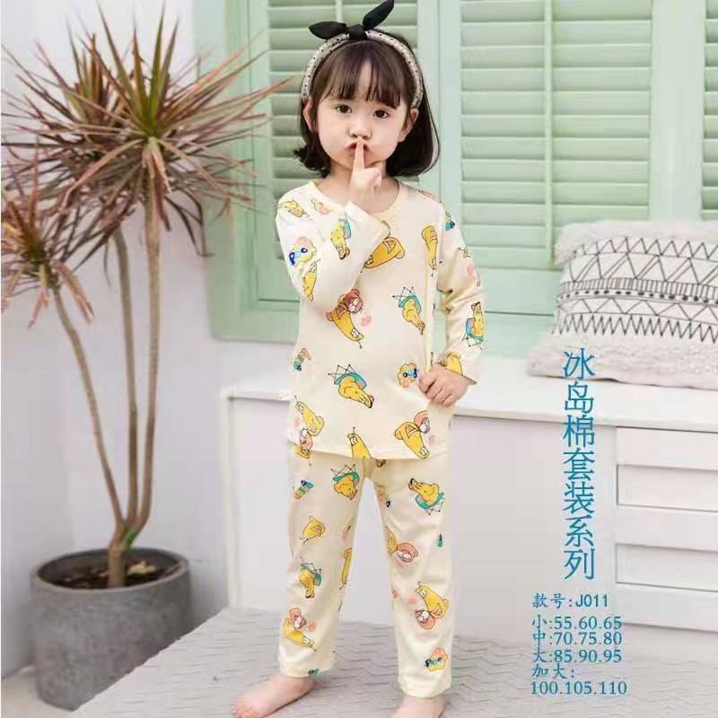 Buda Spring and summer new pattern Medium and small Skin-friendly Air conditioning service Iceland Light and thin pajamas baby Home Furnishings