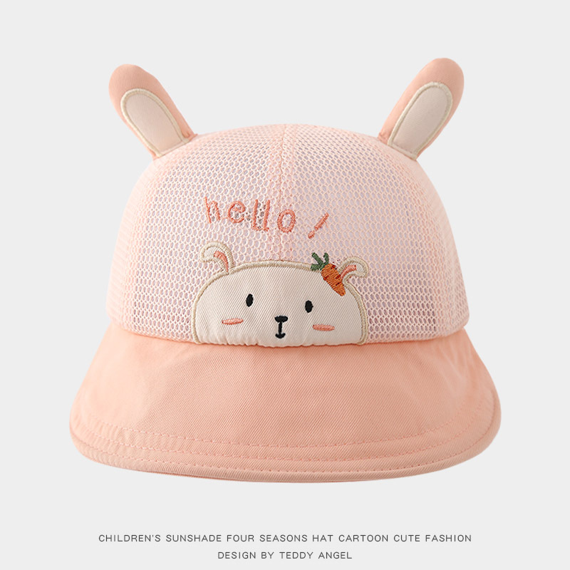 Baby pescador sombrero de verano gran albi protector solar malla transpirable sombrero de sol para niños lindos dibujos animados sombreros para niños y niñas