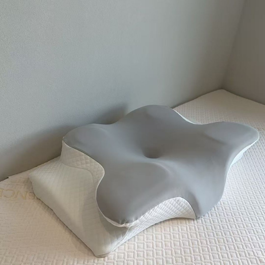 almohada de memoria almohada de algodón de rebote lento almohada de memoria almohada de cuello tipo una almohada de mariposa almohada cervical al por mayor ventilación y compresión relajante