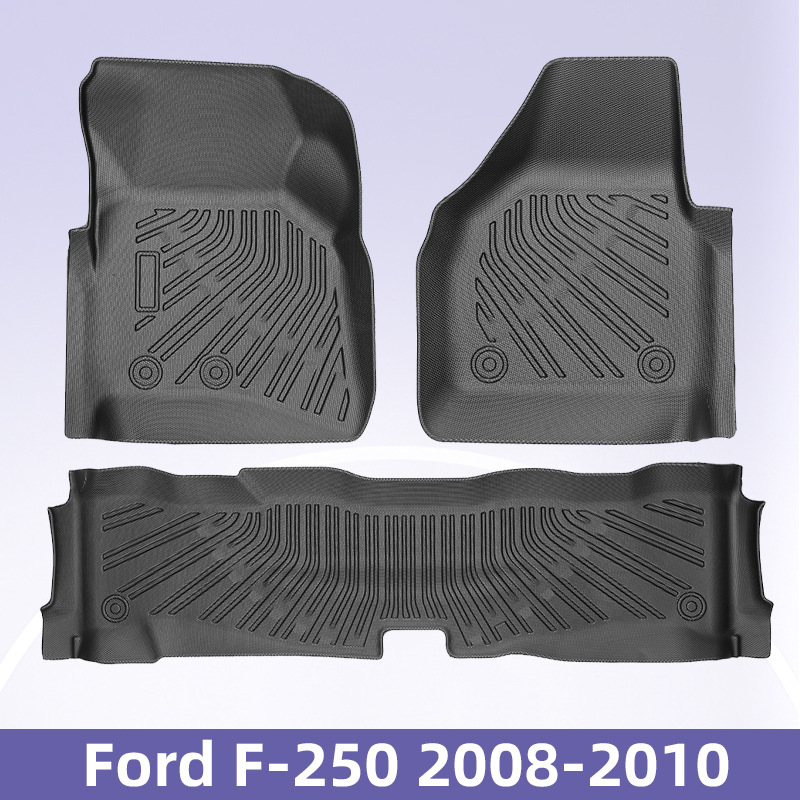 Para Ford F-250 2008 - 2010 TPE Foot Pad 3D All Weather Foot Pad Interior