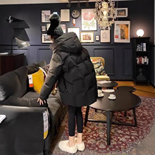 轻薄羽绒服女中长款秋冬2025新款韩版宽松加厚面包派克服棉衣外套