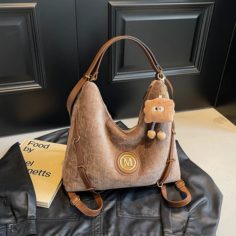 Capacious fashionable universal shoulder bag, backpack, city style