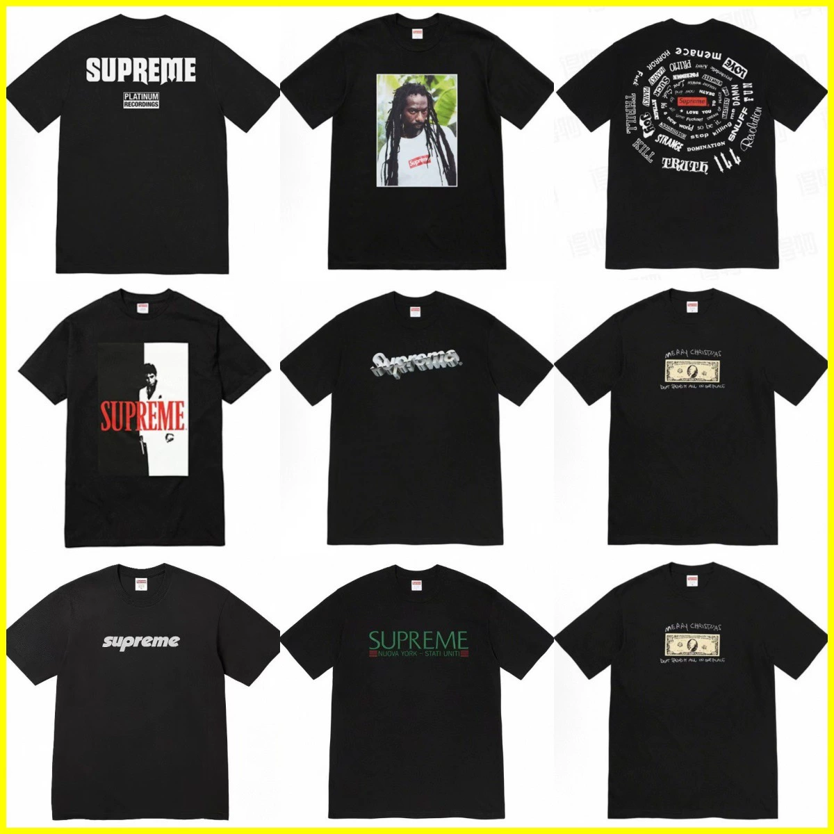 25ss RECORDS американское ретро высокая улица с короткими рукавами футболка с модой для мужчин и женщин Patchwork Tee