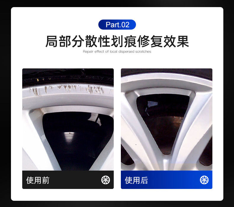 Automobile wheel hub painting wheel hub renovation repair self-painting aluminum alloy steel ring silver polishing color change paint