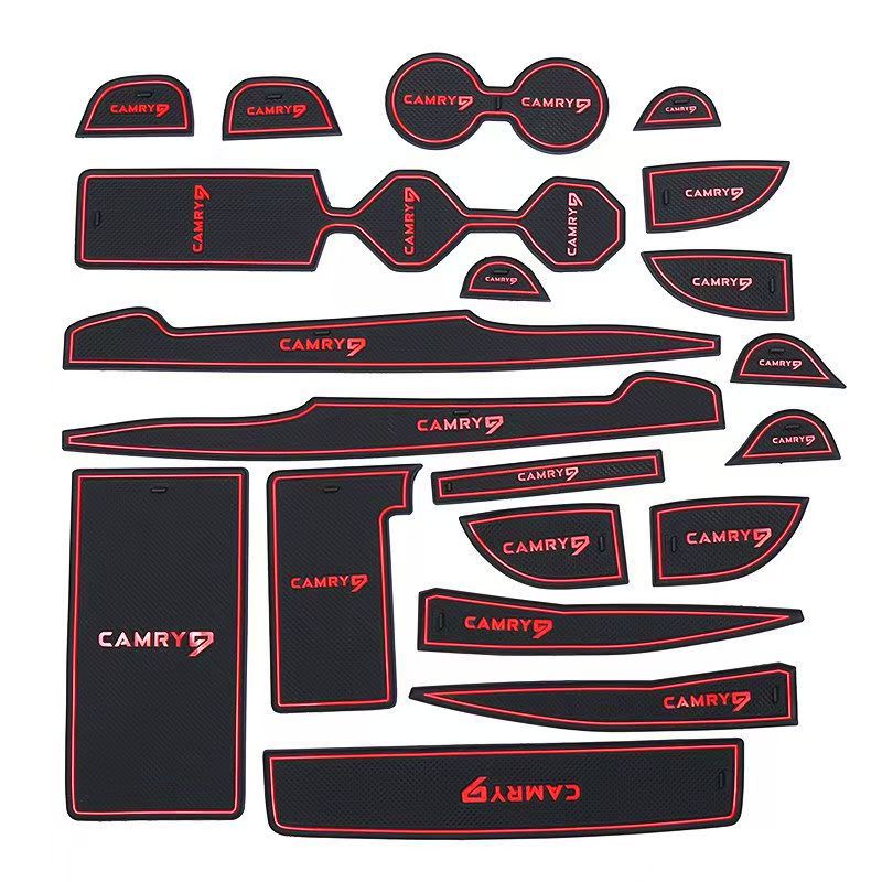 Brand new 9th generation Toyota Camry special door slot mat and cup holder mat for 2024-2026 models, interior storage box mat modification