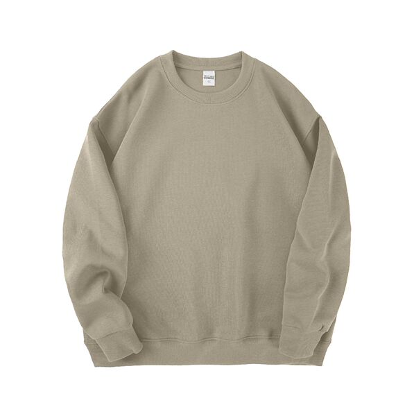 Cotton universal sweatshirt with a round collar for leisure