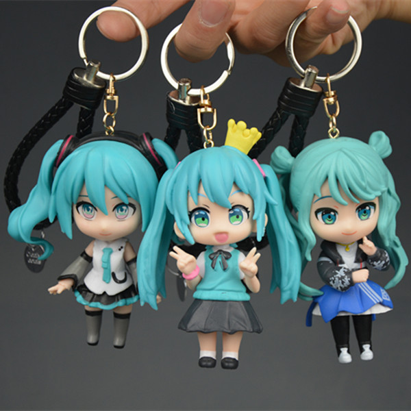 Hatsune Miku Figure Model Keychain Pendant Anime Two-Dimensional Peripheral Gift Car Ornaments Doll Doll