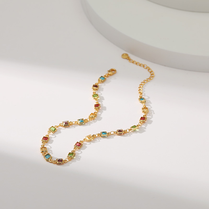 Women'S Gender 1 Piece Fashion Geometric Copper Inlay Zircon Women's Anklet