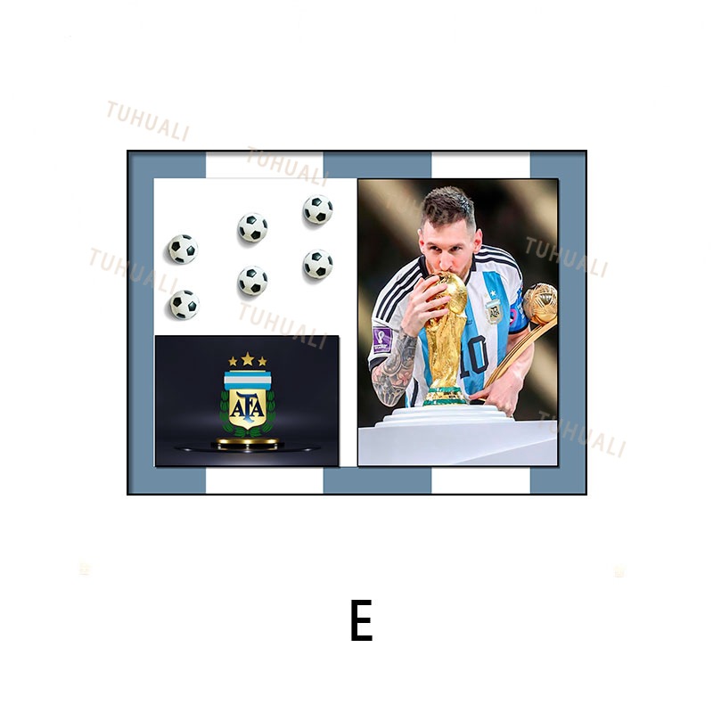 Fútbol pintura decorativa Massey estrella colgante pintura sala de estar pintura decorativa moda tridimensional real pintura pasillo mural