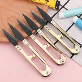 纱剪星碳钢小剪刀剪线头家用U型弹簧纱剪十字绣小号剪子