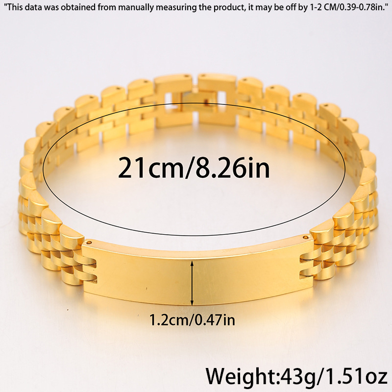 Brazalete de acero inoxidable L2L4 correa de reloj, correa de acero original, pulsera de correa de acero sólido para hombres y mujeres