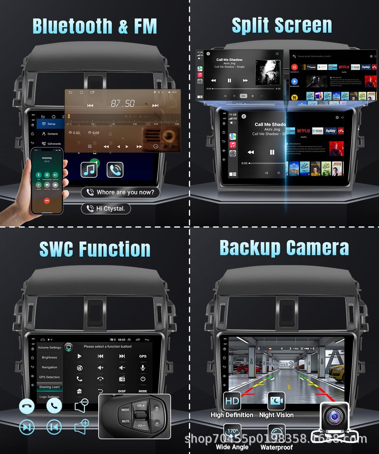Suitable for Toyota old Corolla navigation new Corolla navigation reversing imaging all-in-one cross-border car GPS