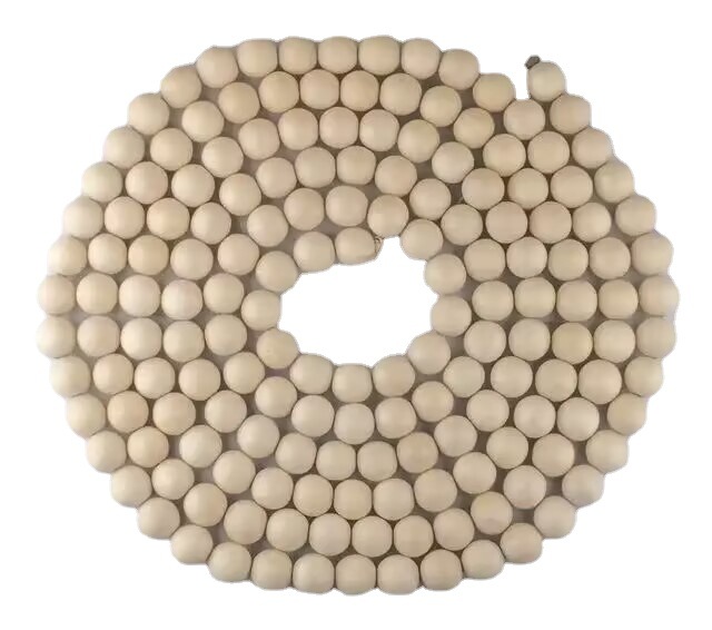 Cuentas de madera Garland 58 pulgadas granja decoración país decoración pared colgante carpintería oración con borla