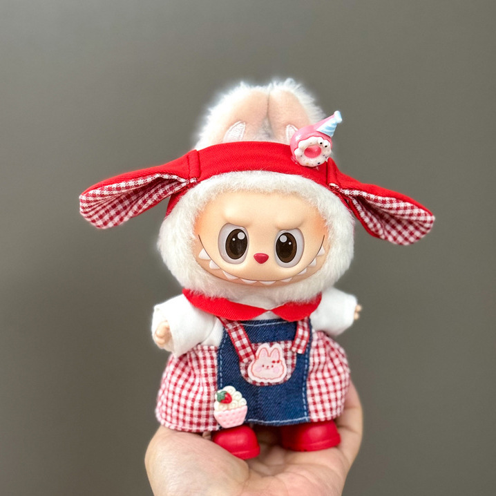 仅衣服适用于拉布布娃衣一二三代搪胶玩偶挂件公仔可穿圣诞娃衣套|undefined