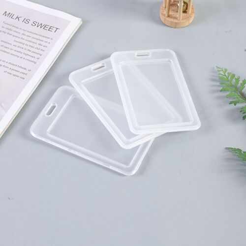 Double-sided transparent work permit lanyard card holder name tag factory brand plastic document holder employee ID card student meal card holder