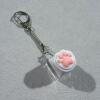 Single button transparent shell-white cat claw-snake bone chain