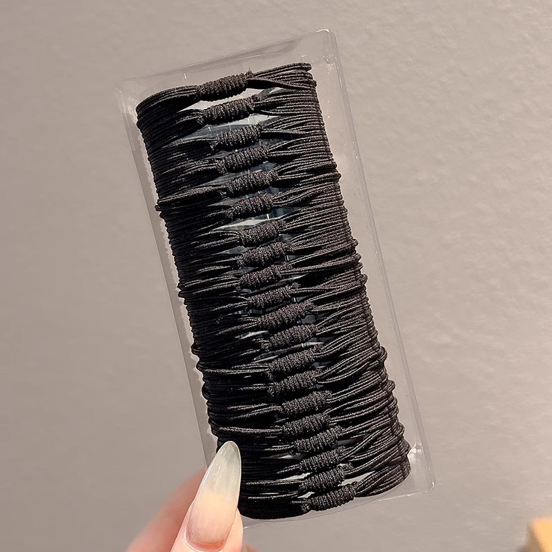 Cuerdas de cabeza de alta elasticidad duradera niñas delicadas anillo de cabello de alta calidad cuerdas de cabello de cola de caballo atadas de cabello correa cubierta de cuero